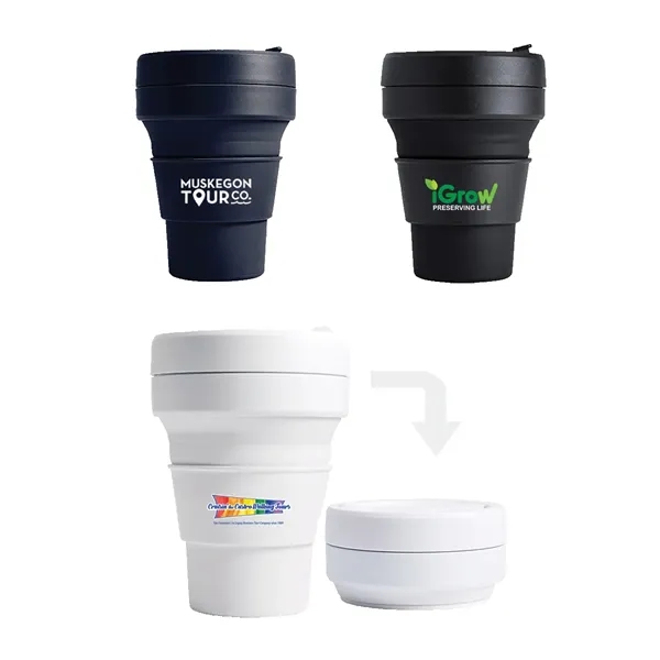 Stojo 12 oz. Collapsible Cup, Full Color Digital... from ASI 30270 Aakron Line