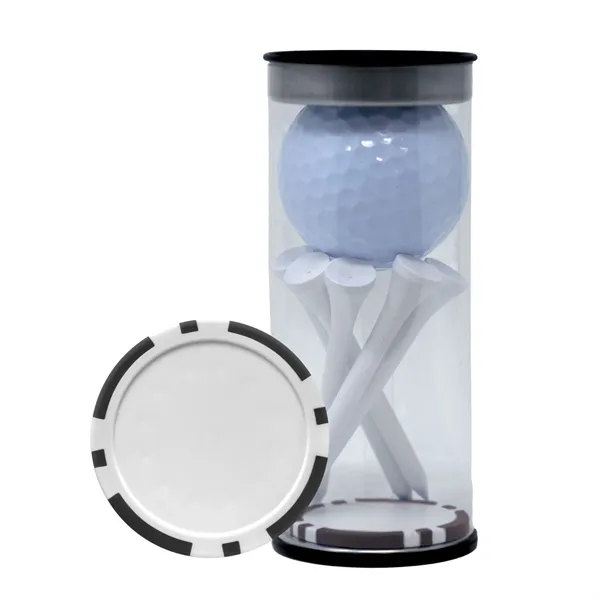 One TaylorMade Distance Plus golf ball and five 2 3/4" blank... from ASI 38120 Ball Pro / Diversified Quality Kitchenware