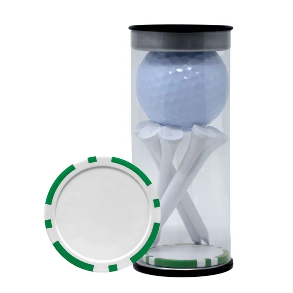 One TaylorMade Distance Plus golf ball and five 2 3/4" blank... from ASI 38120 Ball Pro / Diversified Quality Kitchenware