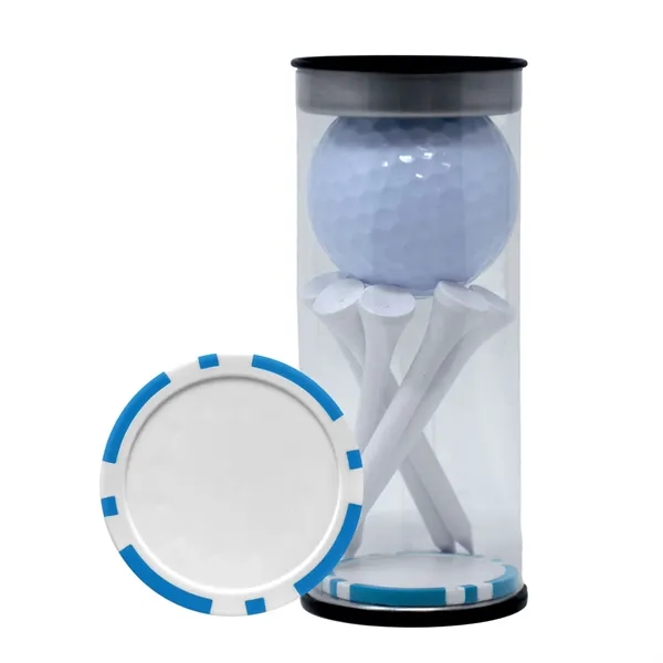 One TaylorMade Distance Plus golf ball and five 2 3/4" blank... from ASI 38120 Ball Pro / Diversified Quality Kitchenware