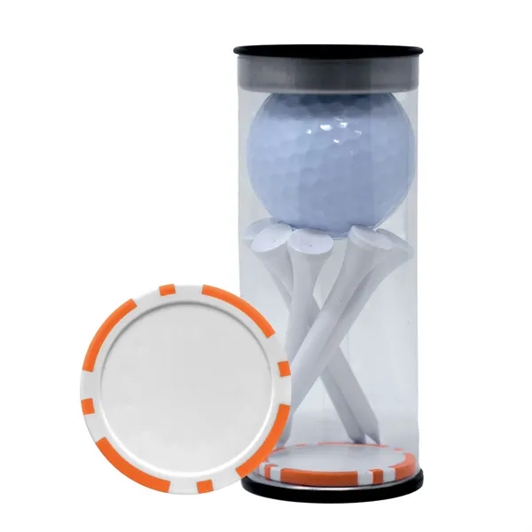 One TaylorMade Distance Plus golf ball and five 2 3/4" blank... from ASI 38120 Ball Pro / Diversified Quality Kitchenware