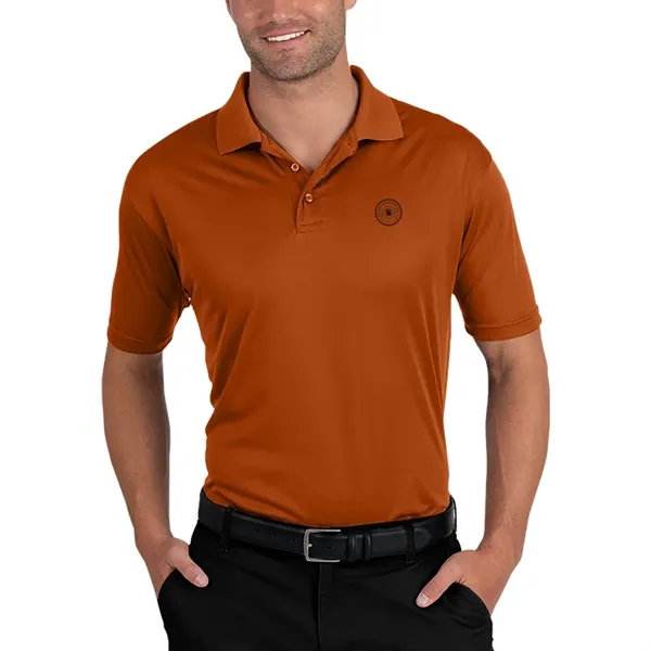 Men's moisture wicking polo shirt with 3 button placket, rib knit... from ASI 39552 BEL Promo