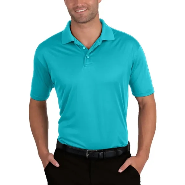 Men's moisture wicking polo shirt with 3 button placket, rib knit... from ASI 39552 BEL Promo