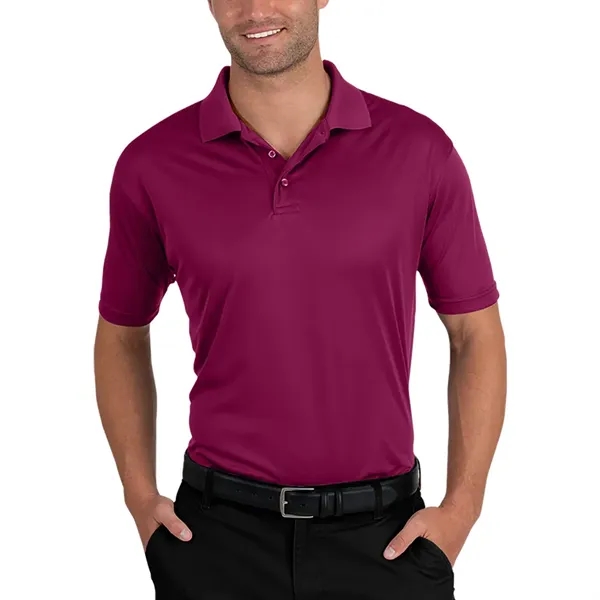 Men's moisture wicking polo shirt with 3 button placket, rib knit... from ASI 39552 BEL Promo