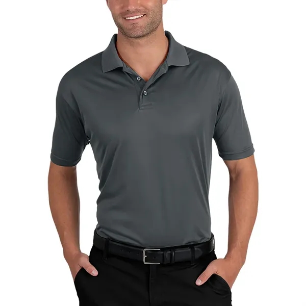 Men's moisture wicking polo shirt with 3 button placket, rib knit... from ASI 39552 BEL Promo