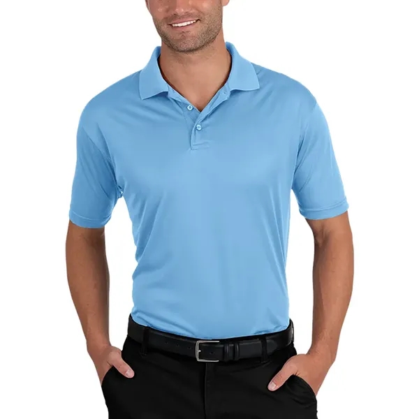Men's moisture wicking polo shirt with 3 button placket, rib knit... from ASI 39552 BEL Promo