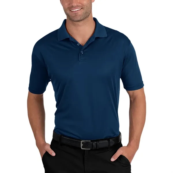 Men's moisture wicking polo shirt with 3 button placket, rib knit... from ASI 39552 BEL Promo