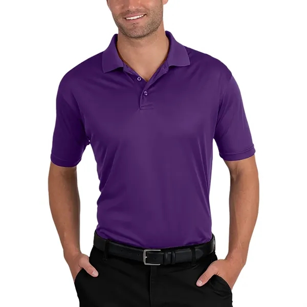 Men's moisture wicking polo shirt with 3 button placket, rib knit... from ASI 39552 BEL Promo