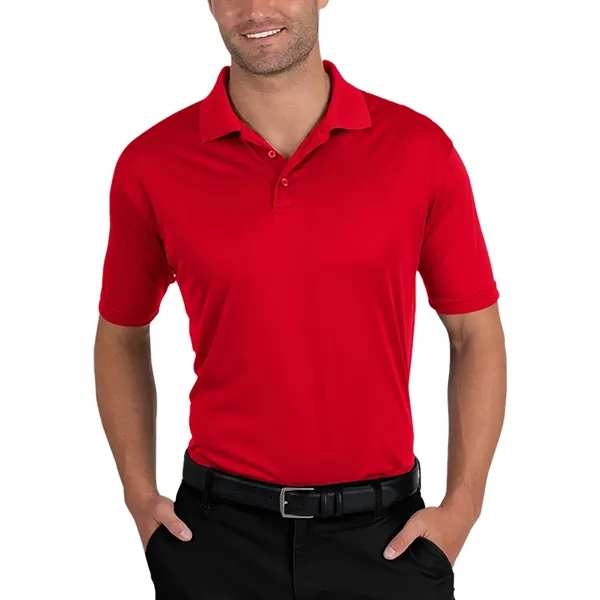 Men's moisture wicking polo shirt with 3 button placket, rib knit... from ASI 39552 BEL Promo