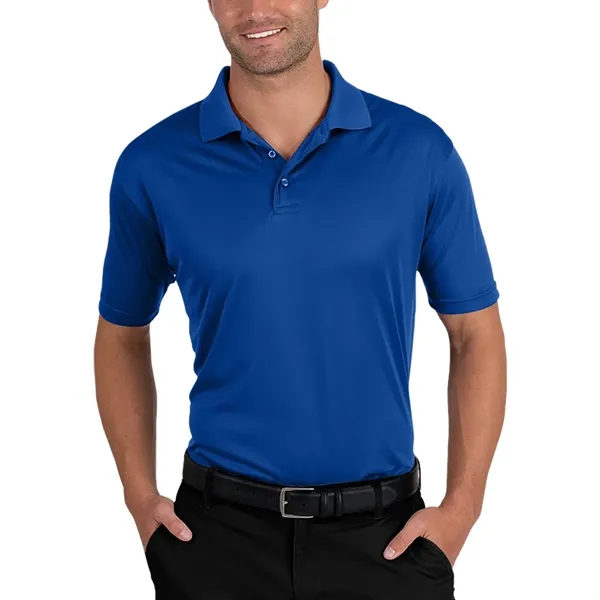 Men's moisture wicking polo shirt with 3 button placket, rib knit... from ASI 39552 BEL Promo