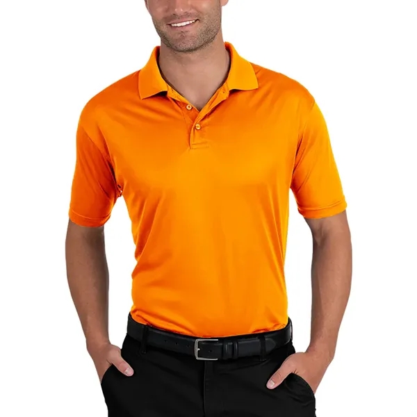 Men's moisture wicking polo shirt with 3 button placket, rib knit... from ASI 39552 BEL Promo