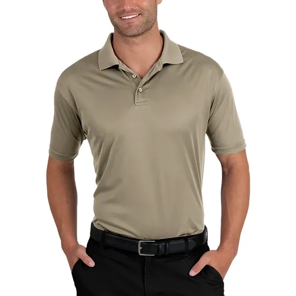 Men's moisture wicking polo shirt with 3 button placket, rib knit... from ASI 39552 BEL Promo