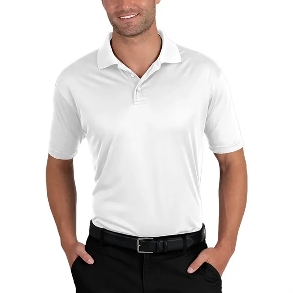Men's moisture wicking polo shirt with 3 button placket, rib knit... from ASI 39552 BEL Promo