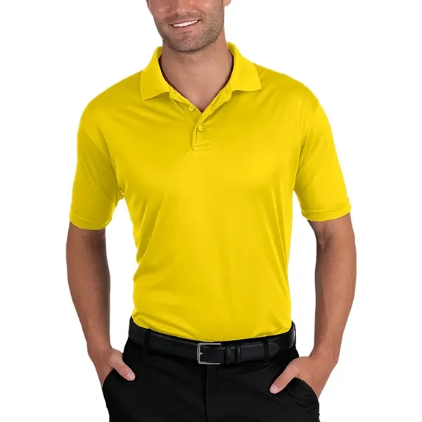Men's moisture wicking polo shirt with 3 button placket, rib knit... from ASI 39552 BEL Promo