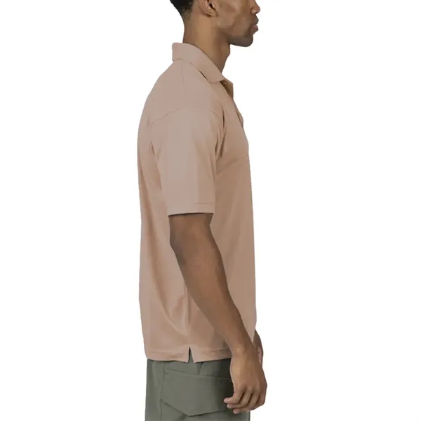 Men's moisture wicking polo shirt with 3 button placket, rib knit... from ASI 39552 BEL Promo