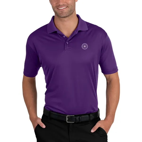 Men's moisture wicking polo shirt with 3 button placket, rib knit... from ASI 39552 BEL Promo
