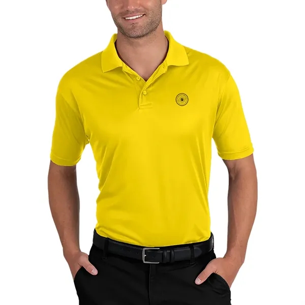Men's moisture wicking polo shirt with 3 button placket, rib knit... from ASI 39552 BEL Promo