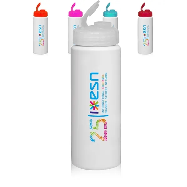 32 oz. HDPE plastic water bottle with sipper lid and wide... from ASI 39552 BEL Promo