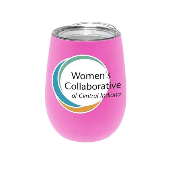 12 oz. Recycled Stainless Wine Glass with Lid, Full Color Di... from ASI 30270 Aakron Line