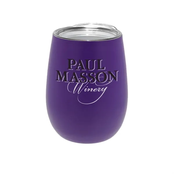 12 oz. Recycled Stainless Wine Glass with Lid, Full Color Di... from ASI 30270 Aakron Line