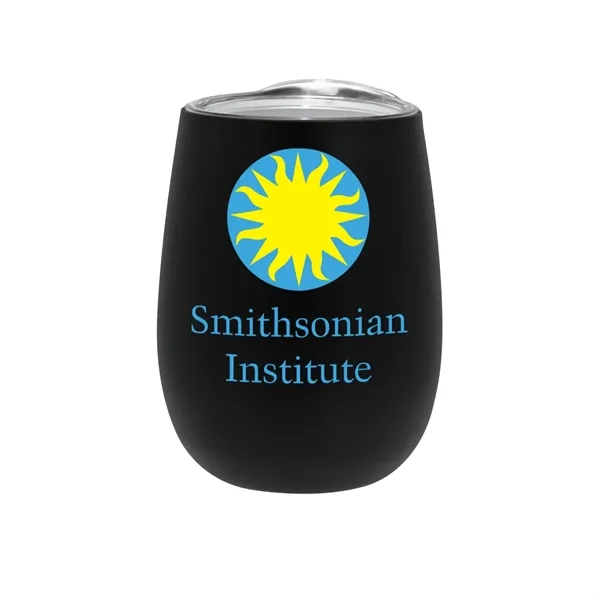 12 oz. Recycled Stainless Wine Glass with Lid, Full Color Di... from ASI 30270 Aakron Line