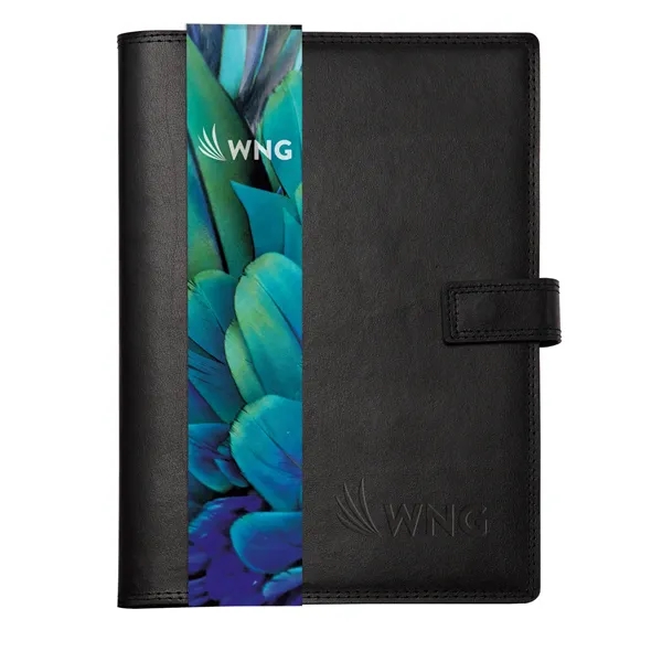 7x10 Leather refillable notebook, magnetic tab closure, pen loop, blind deboss,... from ASI 91340 Journalbooks/Timeplanner Calendars