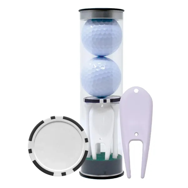 Two TaylorMade Distance Plus golf ball, six 2-3/4" golf tees, golf... from ASI 38120 Ball Pro / Diversified Quality Kitchenware