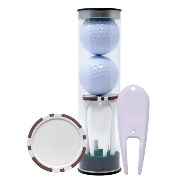 Two TaylorMade Distance Plus golf ball, six 2-3/4" golf tees, golf... from ASI 38120 Ball Pro / Diversified Quality Kitchenware