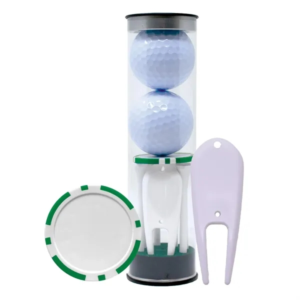 Two TaylorMade Distance Plus golf ball, six 2-3/4" golf tees, golf... from ASI 38120 Ball Pro / Diversified Quality Kitchenware