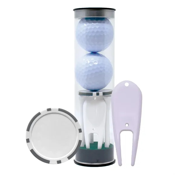 Two TaylorMade Distance Plus golf ball, six 2-3/4" golf tees, golf... from ASI 38120 Ball Pro / Diversified Quality Kitchenware