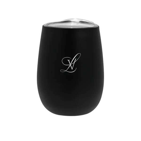 12 oz. Recycled Stainless Wine Glass with Lid, Laser, Standa... from ASI 30270 Aakron Line
