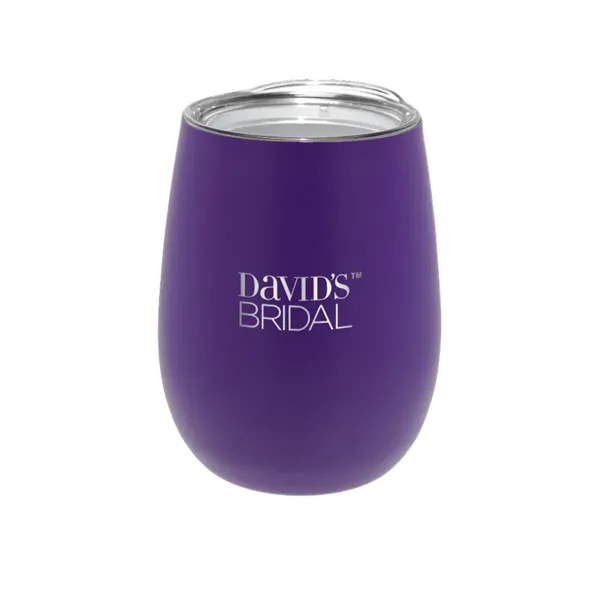 12 oz. Recycled Stainless Wine Glass with Lid, Laser, Standa... from ASI 30270 Aakron Line