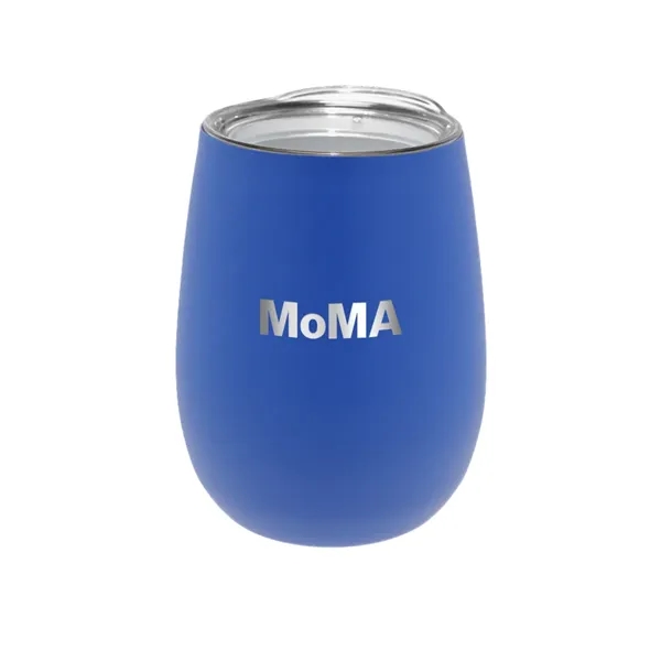 12 oz. Recycled Stainless Wine Glass with Lid, Laser, Standa... from ASI 30270 Aakron Line