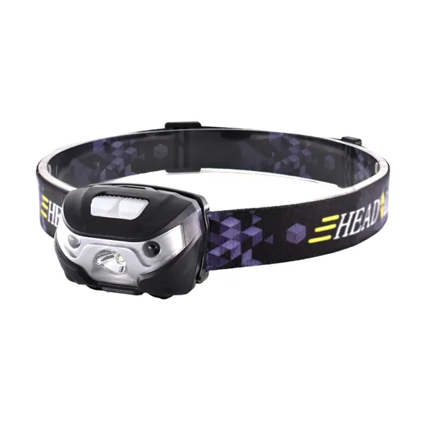 Rechargeable headlamp with led sensor headlight plus laser engraving logo on... from ASI 37218 Athena Promo (tm)