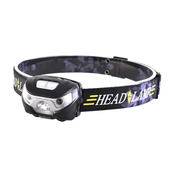 Rechargeable headlamp with led sensor headlight plus laser engraving logo on... from ASI 37218 Athena Promo (tm)