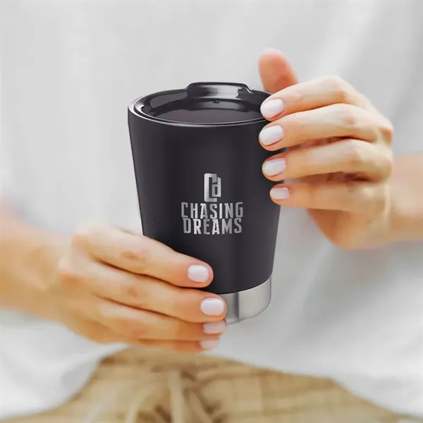 12 oz. stainless steel travel mug with double wall vacuum insulation,... from ASI 39552 BEL Promo