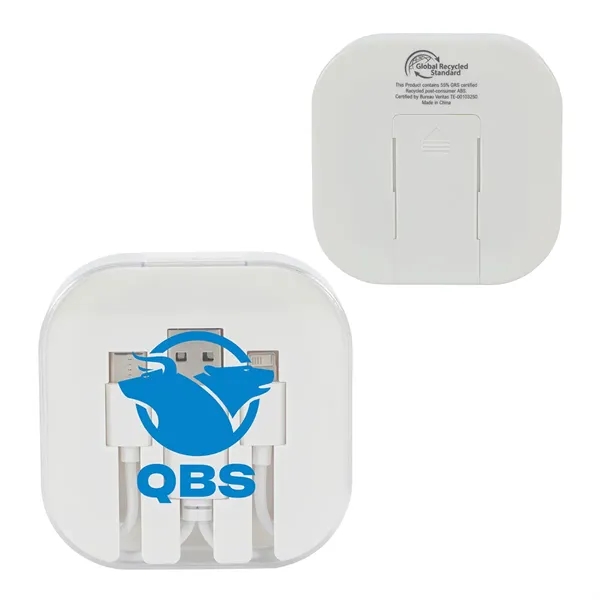 4-in-1 Charging Cable With Recycled ABS Case & Built-In Phone Stand... from ASI 36730 Ariel Premium Supply Inc