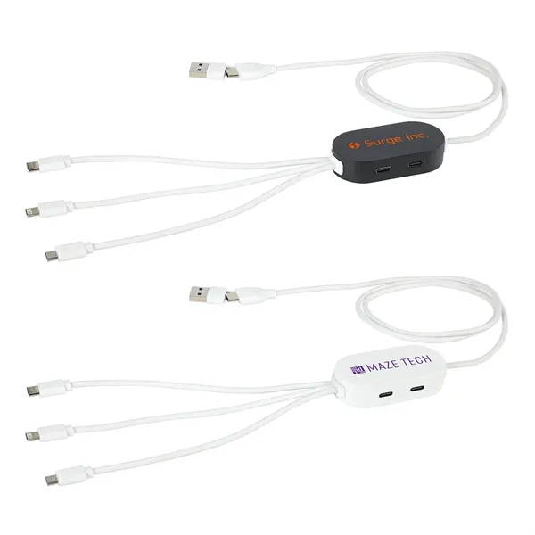 3-in-1 Charging Cable with 4-Port USB Hub and Recycled Casing... from ASI 36730 Ariel Premium Supply Inc