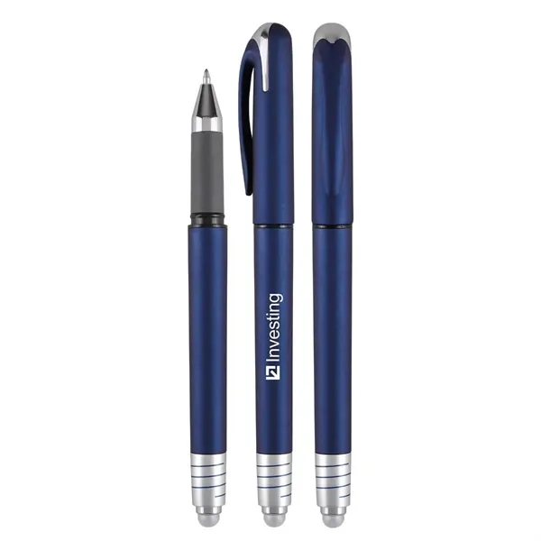 Features: Cap-off spinner pen top; stylus bottom and comforting soft touch... from ASI 52840 Evans Manufacturing