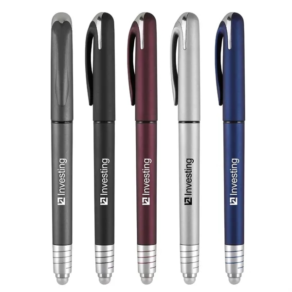 Features: Cap-off spinner pen top; stylus bottom and comforting soft touch... from ASI 52840 Evans Manufacturing