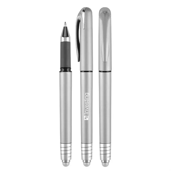 Features: Cap-off spinner pen top; stylus bottom and comforting soft touch... from ASI 52840 Evans Manufacturing