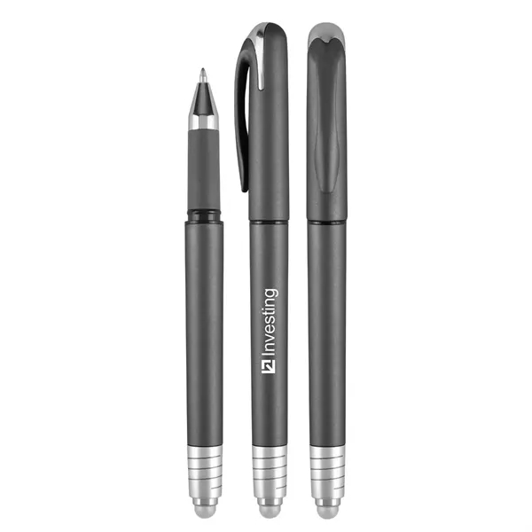 Features: Cap-off spinner pen top; stylus bottom and comforting soft touch... from ASI 52840 Evans Manufacturing