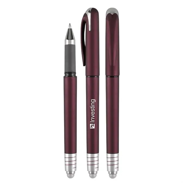 Features: Cap-off spinner pen top; stylus bottom and comforting soft touch... from ASI 52840 Evans Manufacturing