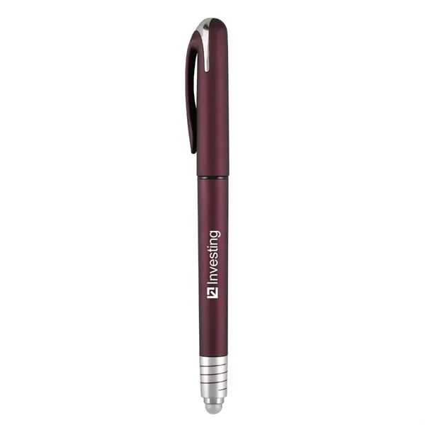 Features: Cap-off spinner pen top; stylus bottom and comforting soft touch... from ASI 52840 Evans Manufacturing