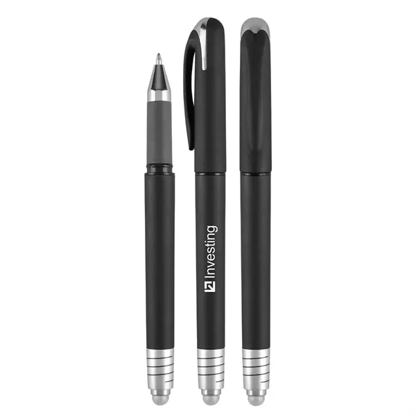 Features: Cap-off spinner pen top; stylus bottom and comforting soft touch... from ASI 52840 Evans Manufacturing