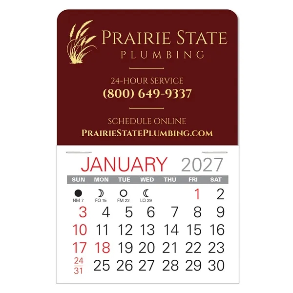 Traditional shape Vinyl Self-Adhesive Calendars stick anywhere in 24 shapes &... from ASI 95280 Warwick Publishing Co / Warwick