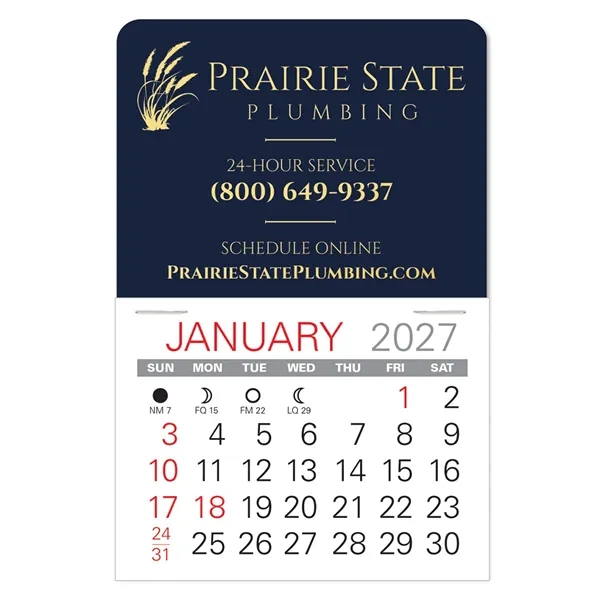 #1 Shape Value Stick Vinyl Self-Adhesive Calendars stick anywhere in 24... from ASI 95280 Warwick Publishing Co / Warwick