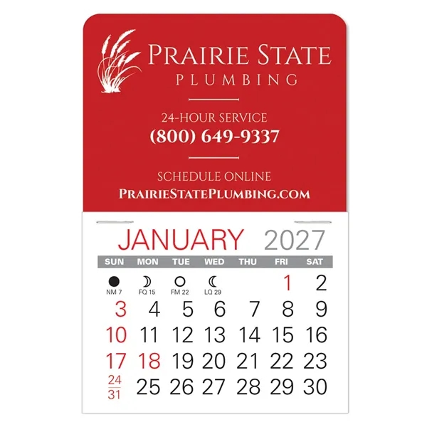 #1 Shape Value Stick Vinyl Self-Adhesive Calendars stick anywhere in 24... from ASI 95280 Warwick Publishing Co / Warwick