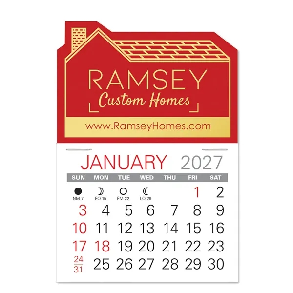 House Shape Value Stick Vinyl Self-Adhesive Calendars stick anywhere in 24... from ASI 95280 Warwick Publishing Co / Warwick