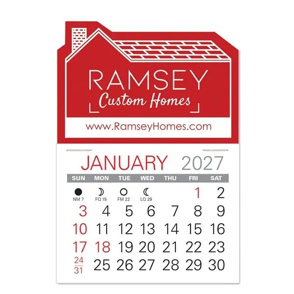 House Shape Value Stick Vinyl Self-Adhesive Calendars stick anywhere in 24... from ASI 95280 Warwick Publishing Co / Warwick